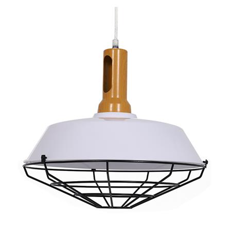 ไฟช่อ CARINI LS-PELH001 สีขาว/ดำ/ไม้ 1 หัว_1