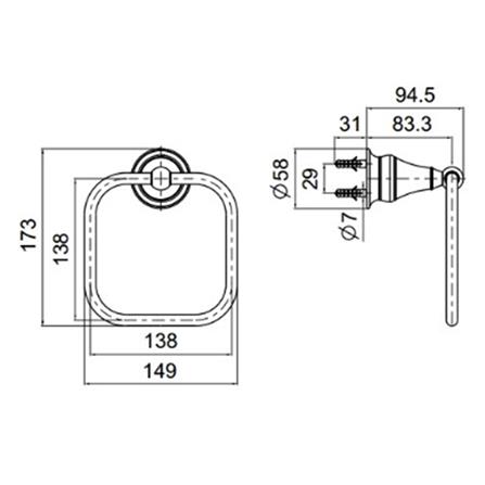 ห่วงแขวนผ้า KOHLER K-16140X-AF สีทอง_1