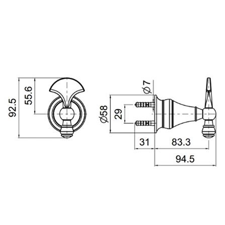 ขอแขวนผ้า KOHLER K-16146X-AF สีทอง_1