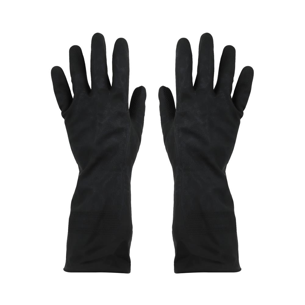 ถุงมือยาง ตราม้า    ดำ