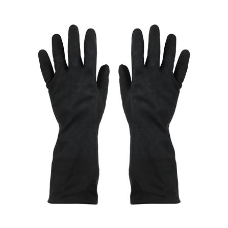 ถุงมือยาง ตราม้า    ดำ