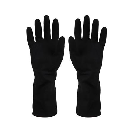 ถุงมือยาง ตราม้า    ดำ_1