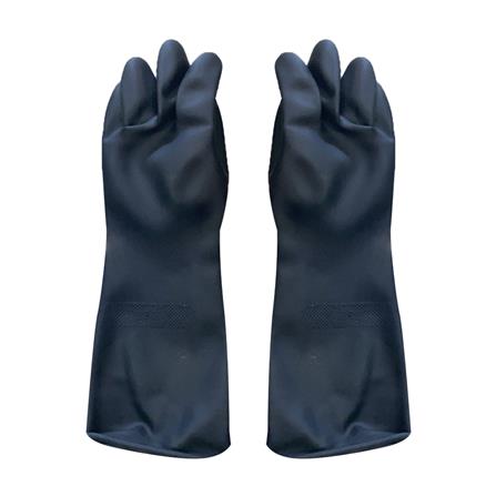 ถุงมือยาง STRONGMAN   ใหญ่พิเศษ ดำ_1