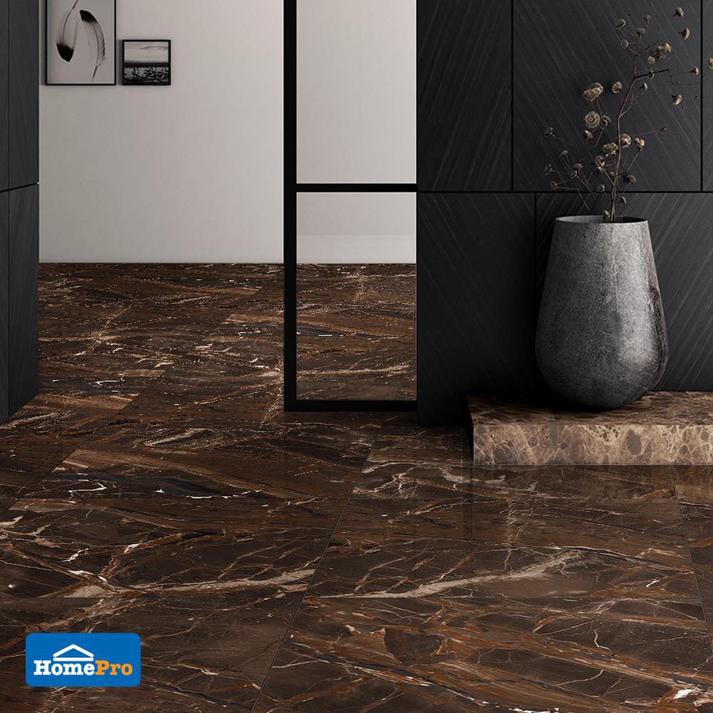 กระเบื้องพื้น 60x90 ซม. เมลเลอร์ น้ำตาล 1.08M2