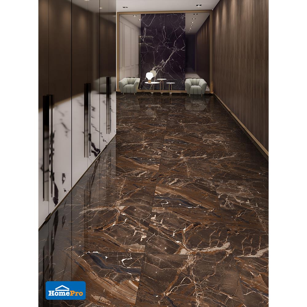 กระเบื้องพื้น 60x90 ซม. เมลเลอร์ น้ำตาล 1.08M2