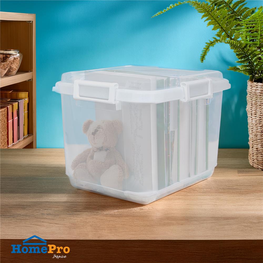 กล่องหูล็อค STACKO 60 ลิตร 52.3x43.2x38.3 ซม. สีใส