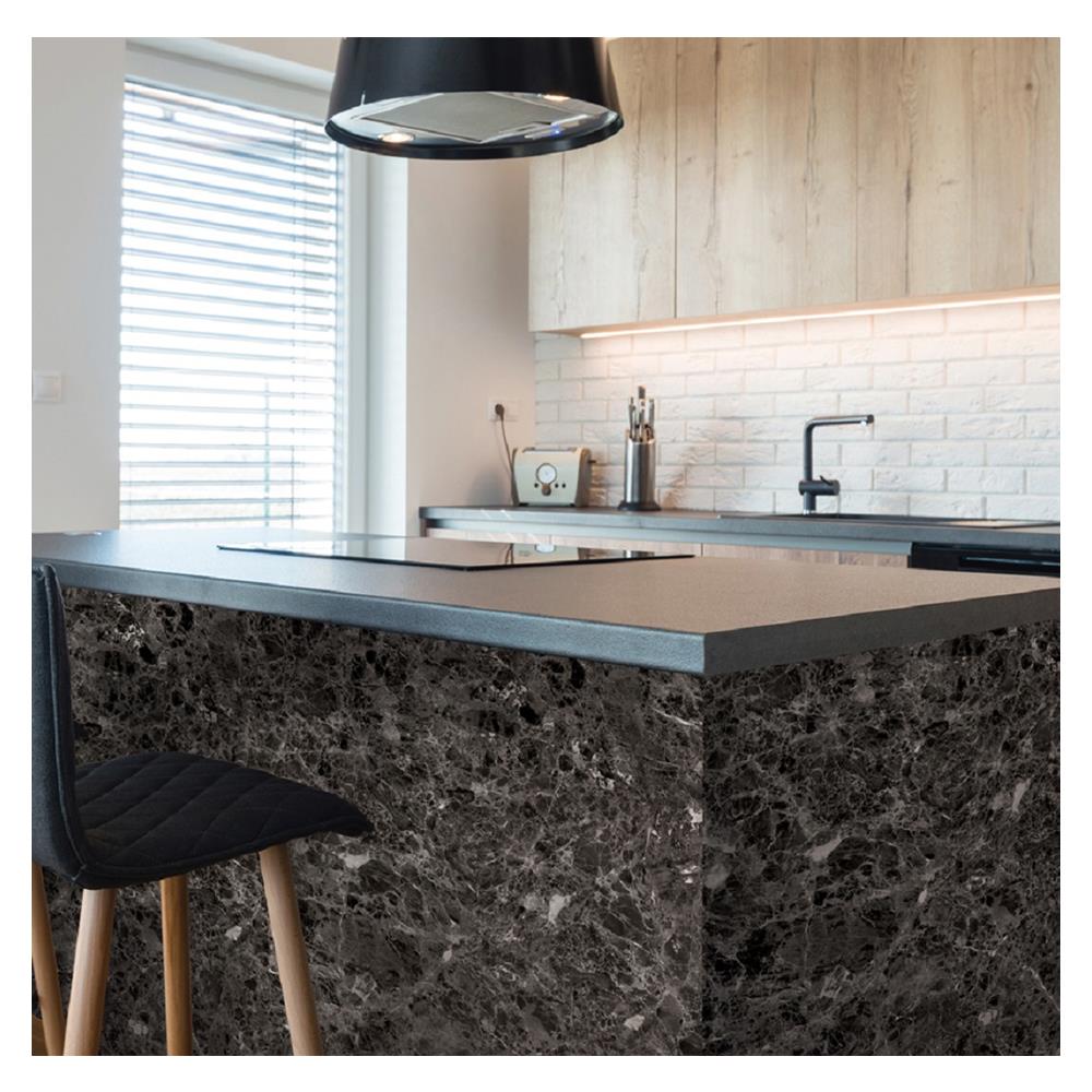 วอลล์สติ๊กเกอร์ DIY STIXMATE BLACK MARBLE 1x3 ม. สีดำ