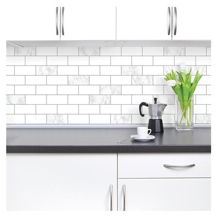 วอลล์สติ๊กเกอร์ DIY STIXMATE BRICK WH 1x3 ม. สีขาว_1