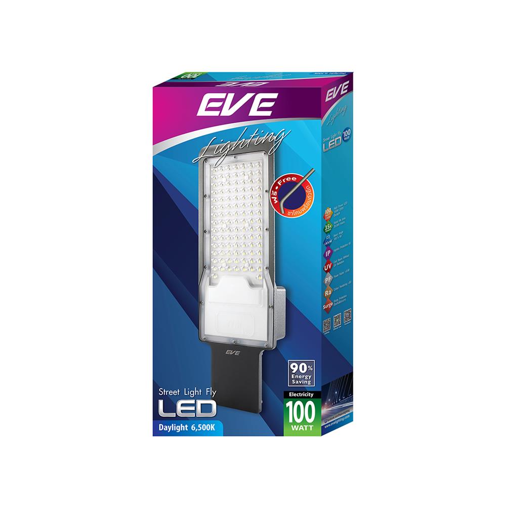 ไฟถนน LED EVE 586055 100 วัตต์ DAYLIGHT สีดำ