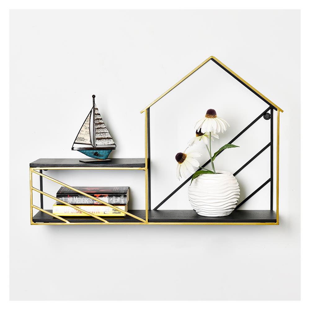ชั้นติดผนัง (C) STACKO IDYLLIC 60x15x40 ซม. สีดำ/ทอง
