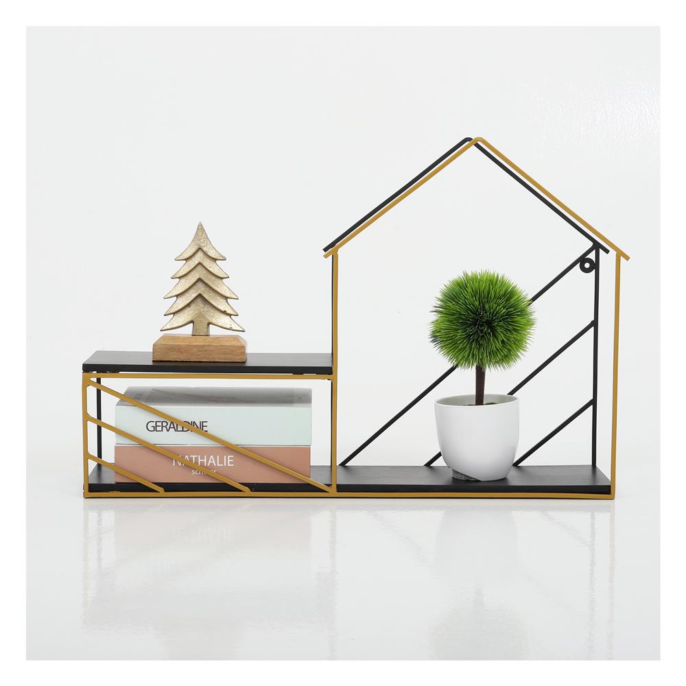 ชั้นติดผนัง (C) STACKO IDYLLIC 60x15x40 ซม. สีดำ/ทอง