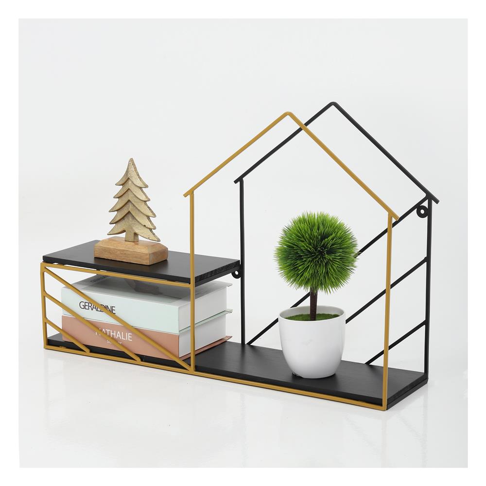 ชั้นติดผนัง (C) STACKO IDYLLIC 60x15x40 ซม. สีดำ/ทอง