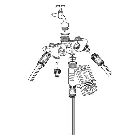 หัวจ่ายน้ำ 4 ทาง GARDENA 08194-20_4