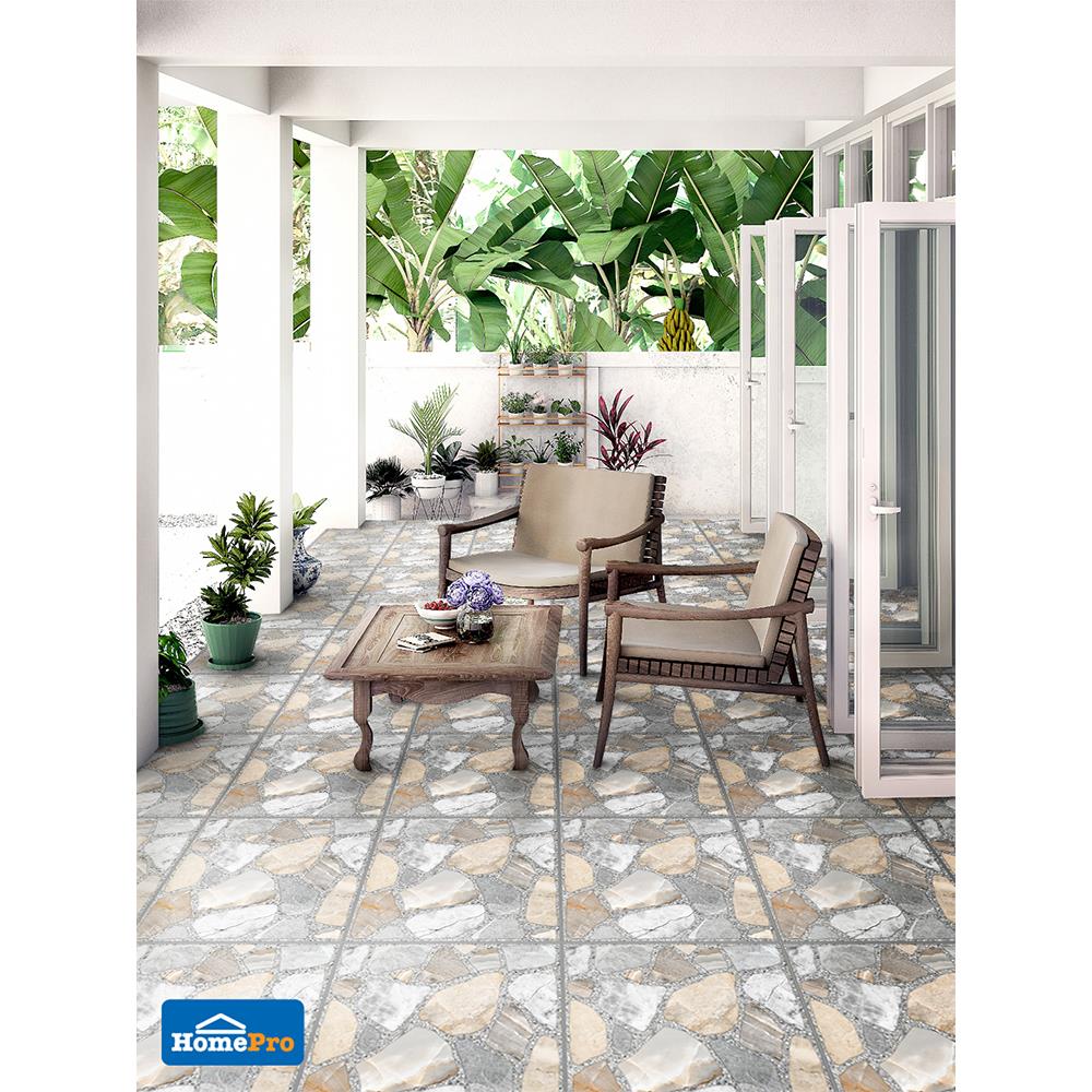 กระเบื้องพื้น 16x16 นิ้ว DURAGRES อาร์มันโด้ เทา A 1M2