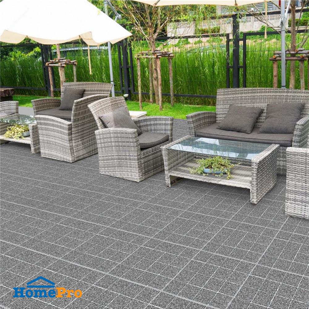 กระเบื้องพื้น 16x16 นิ้ว TARA โมวาโด เทาเข้ม EXC 0.96 ตร.ม.