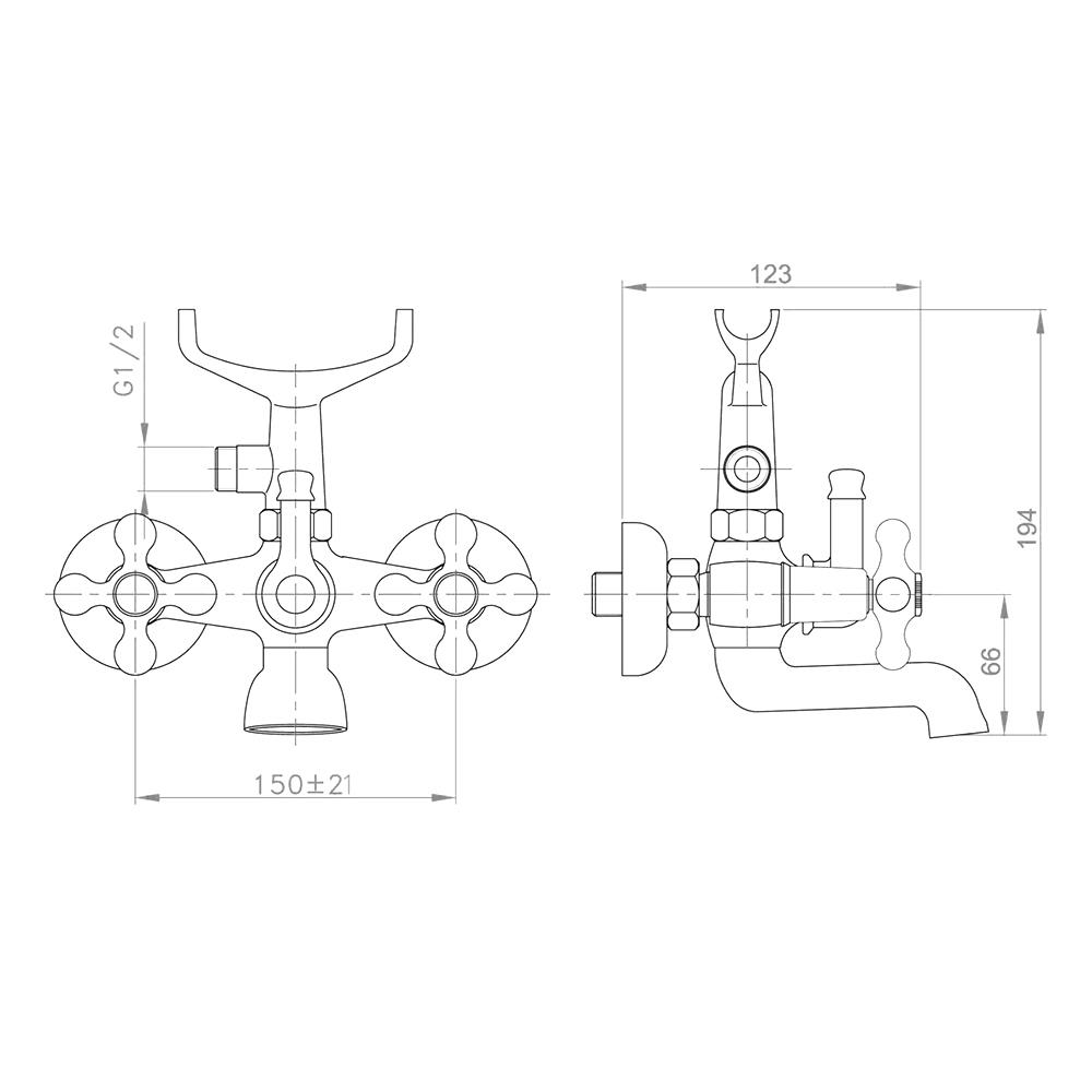 ก๊อกผสมอ่างอาบ CAE RA 102320MAG