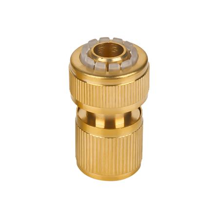 ข้อต่อสายยางทองเหลือง พร้อมตัวหยุดน้ำ SPRING NB-BS-58 5/8 นิ้ว