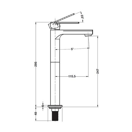 ก๊อกอ่างล้างหน้าเดี่ยว HAFELE 495.61.108 สีโครม_1