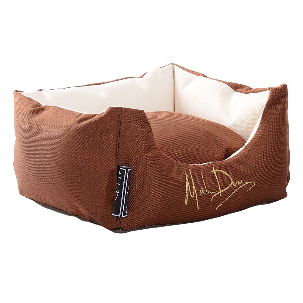 ที่นอนสุนัขโซฟา MAHDUM 100X76 ซม. สีน้ำตาล-ครีม
