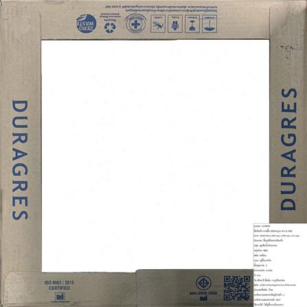 กระเบื้องพื้น 16x16 นิ้ว DURAGRES ดูรา ขาว A 1M2_4
