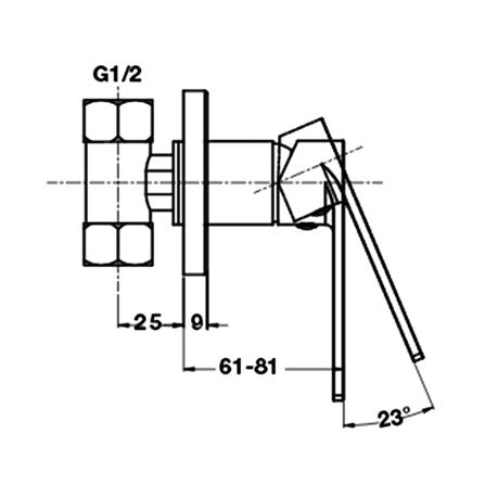 วาล์วฝักบัว 1 ทาง HAFELE 495.61.111_1