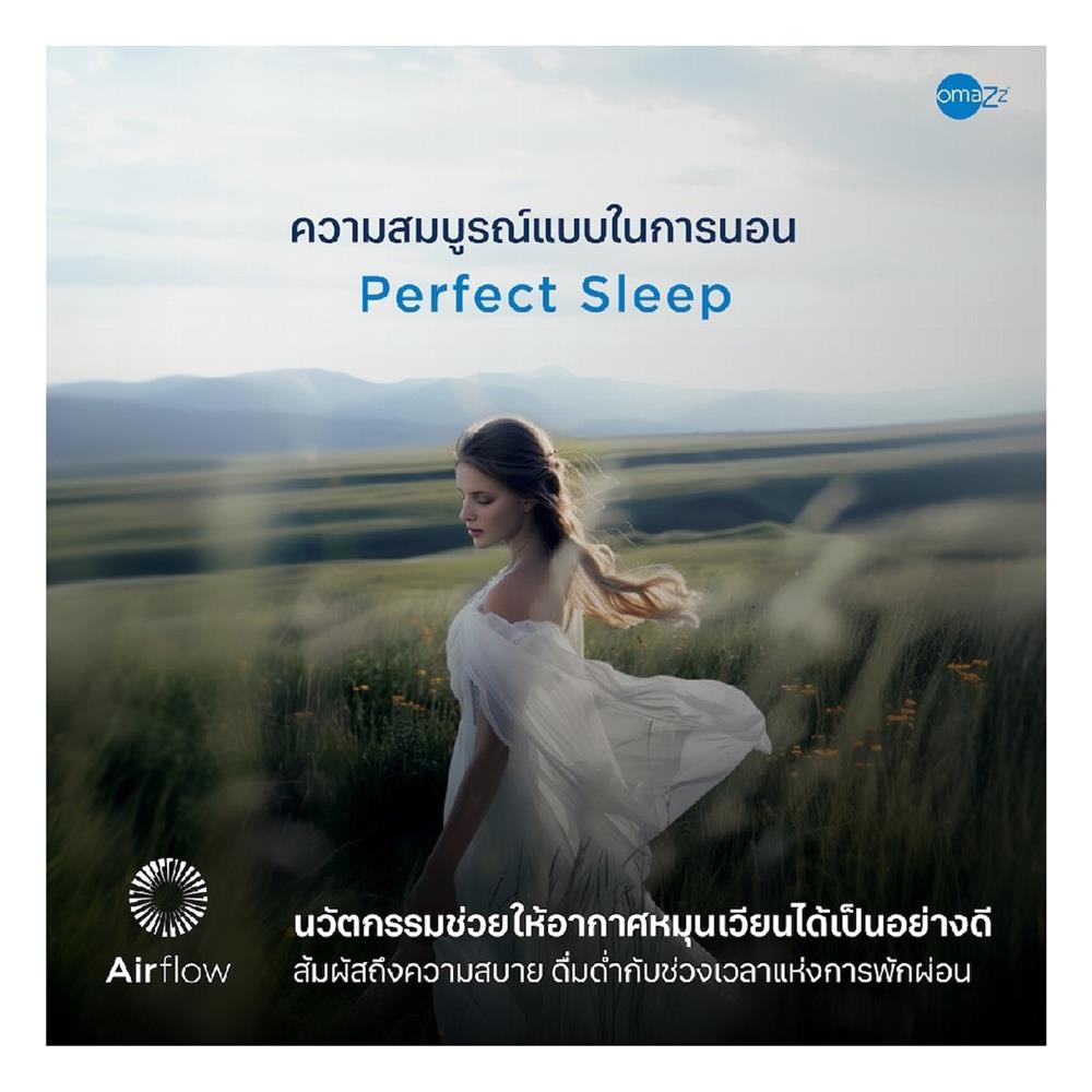 ที่นอนสปริง 5 ฟุต OMAZZ รุ่น FAMINGTON พร้อมชุดเครื่องนอน 8 ชิ้น