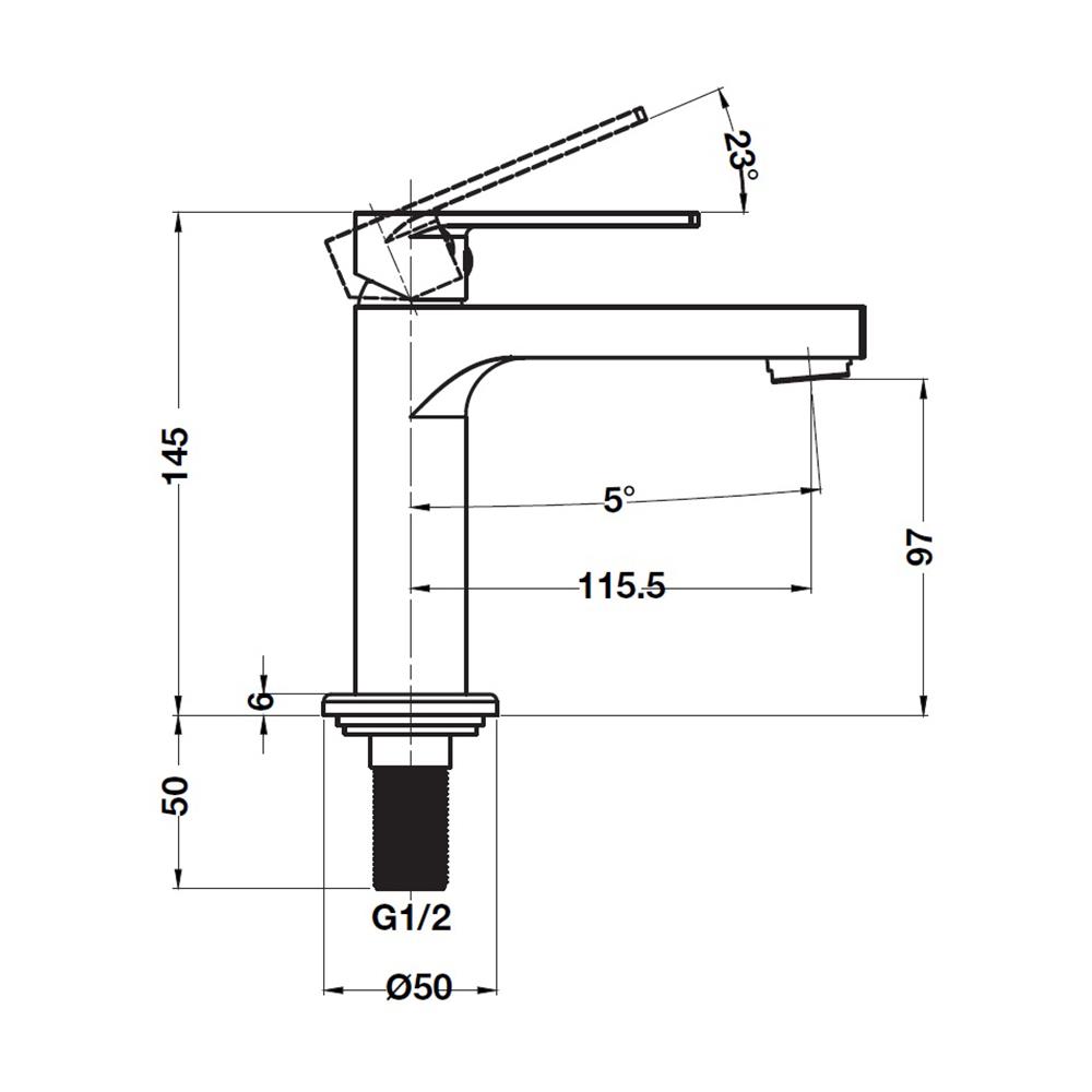 ก๊อกอ่างล้างหน้าเดี่ยว HAFELE 495.61.107 สีโครม