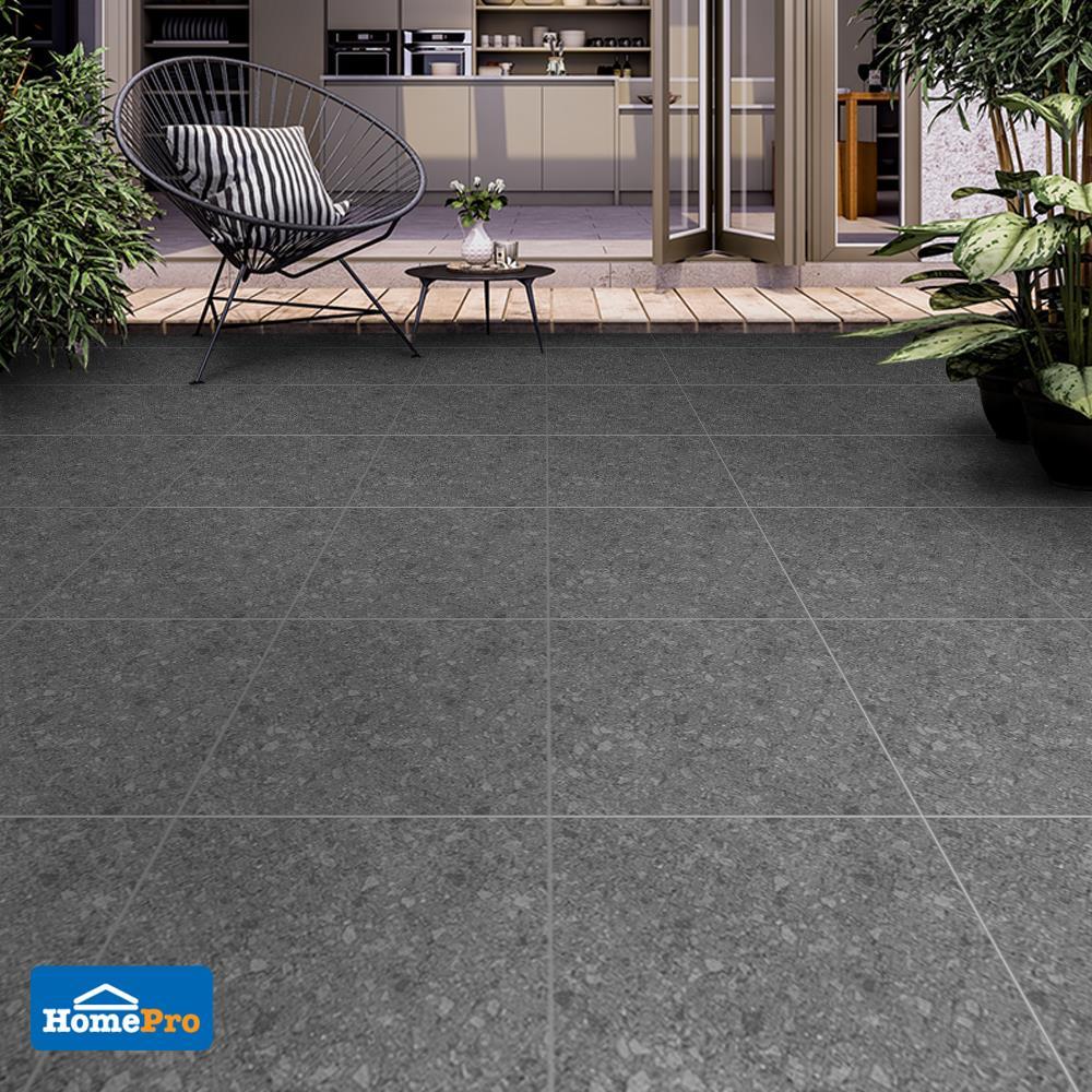 กระเบื้องพื้นพอร์ซเลน  16x16 นิ้ว COTTO โมดิช เทาเข้ม PM 0.96M2