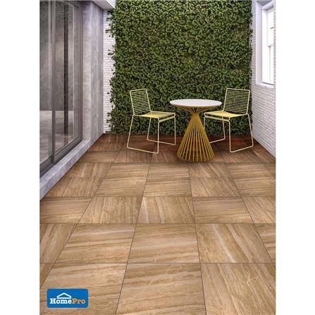 กระเบื้องพื้นพอร์ซเลน  16x16 นิ้ว COTTO ฮาร์โมไนซ์ สโตน น้ำตาล PM 0.96M2_2