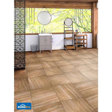 กระเบื้องพื้นพอร์ซเลน  16x16 นิ้ว COTTO ฮาร์โมไนซ์ สโตน น้ำตาล PM 0.96M2_5