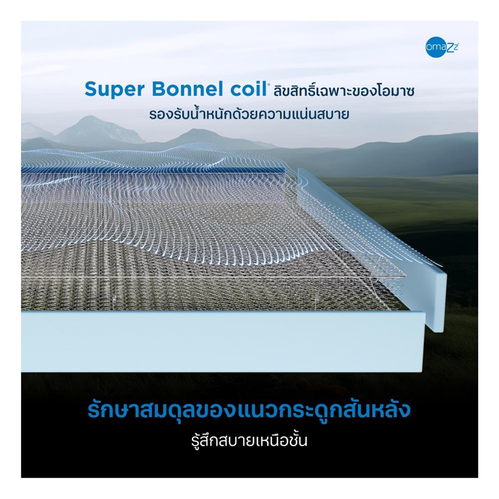 ที่นอนสปริง 6 ฟุต OMAZZ รุ่น FAMINGTON พร้อมชุดเครื่องนอน 8 ชิ้น