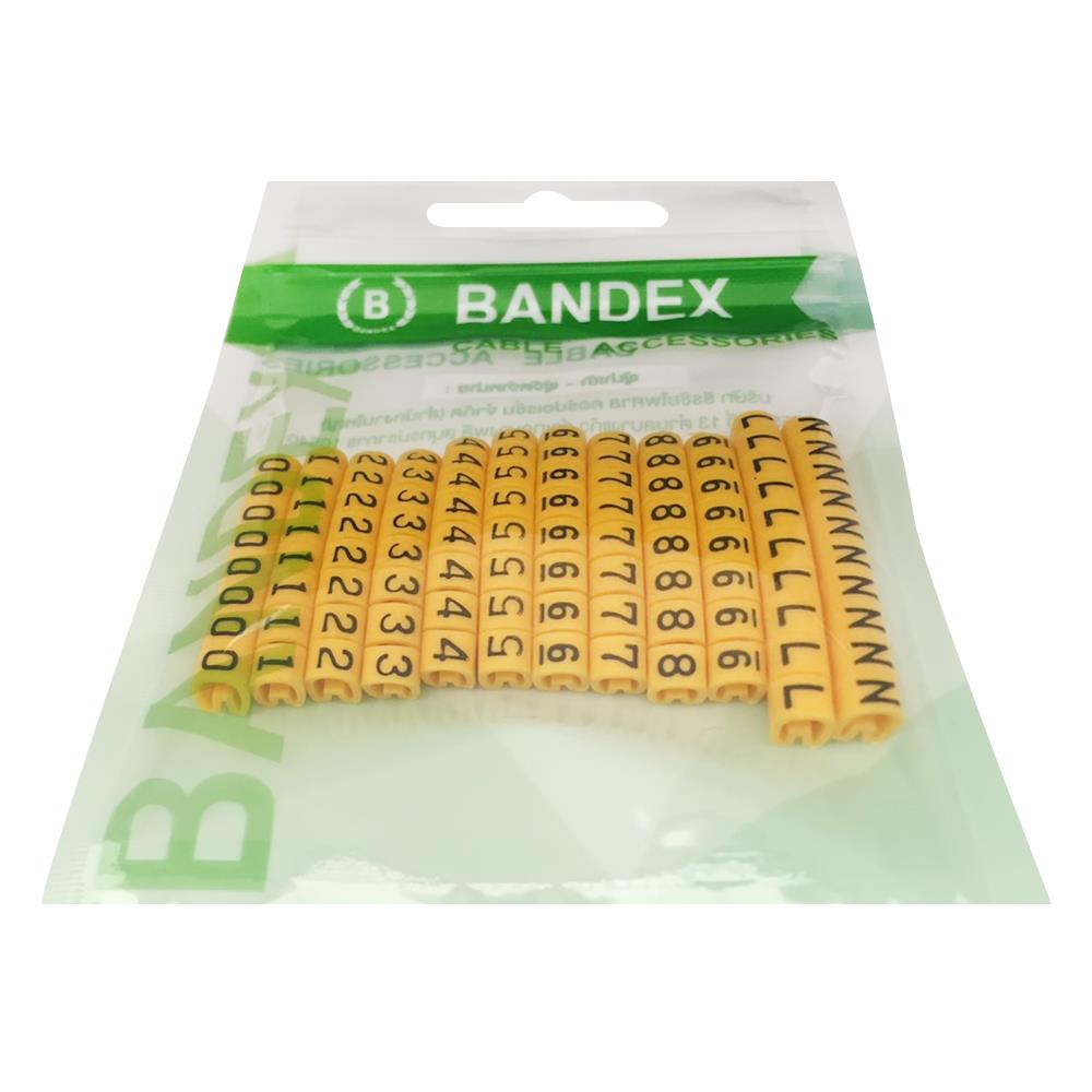 เคเบิ้ลมาร์คเกอร์ BANDEX BM1-MT MIX (0-N) สีเหลือง