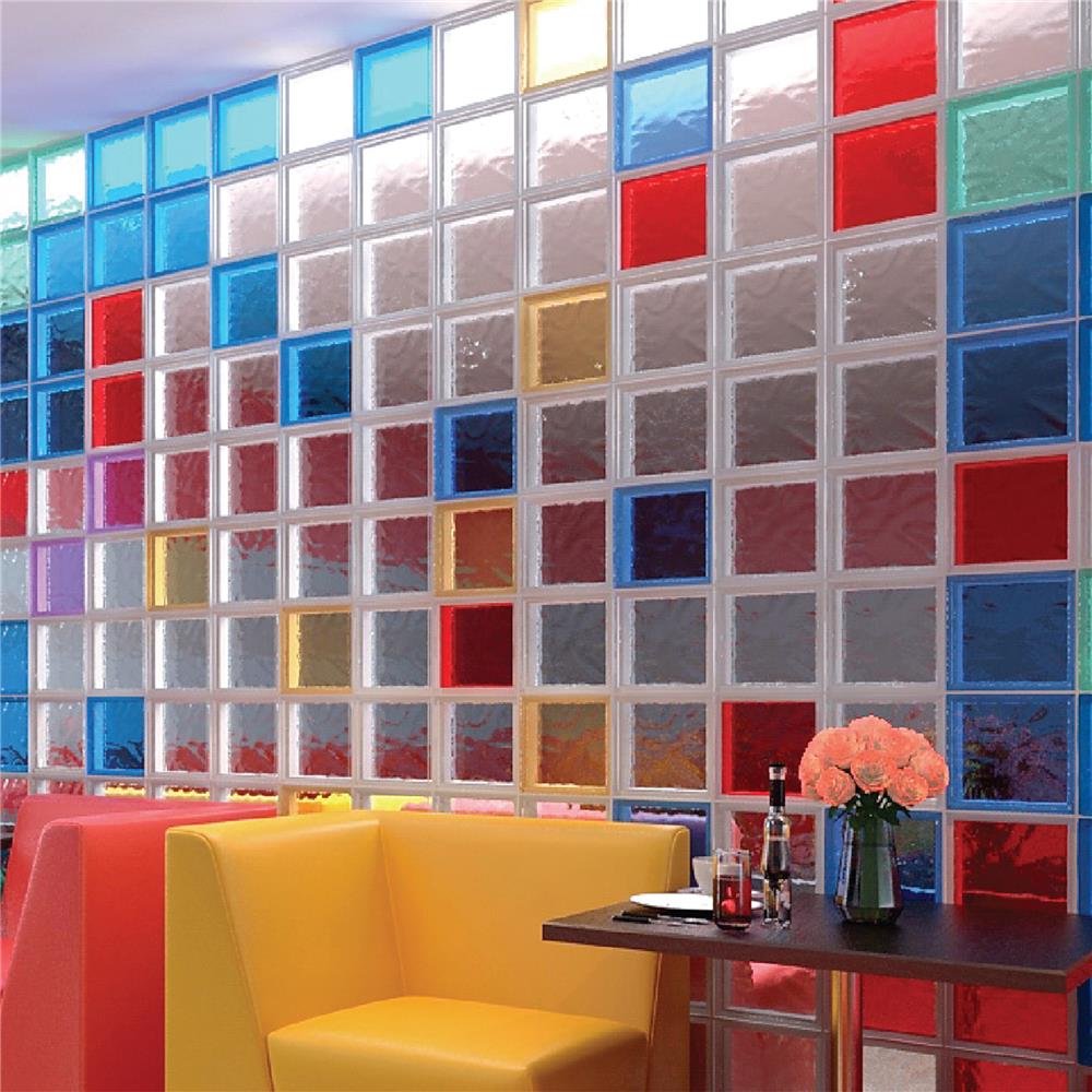 อิฐแก้ว 19x9x8 ซม. ช้างแก้ว แก้วนภา สีฟ้า