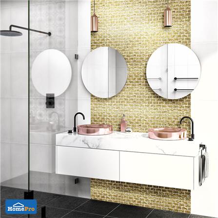 โมเสคแก้ว 30x30 ซม. GLASCERA ดีลักซ์บริค 2 สีทอง_1