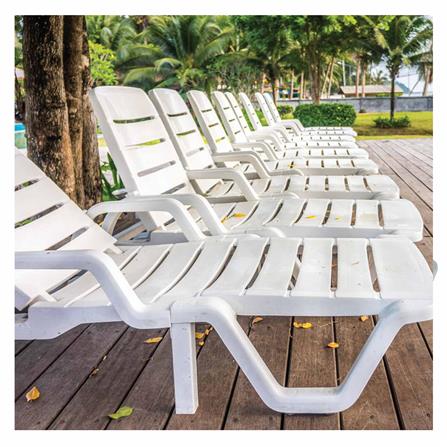 เตียงริมสระ SUPERWARE CH-27 สีขาว_2