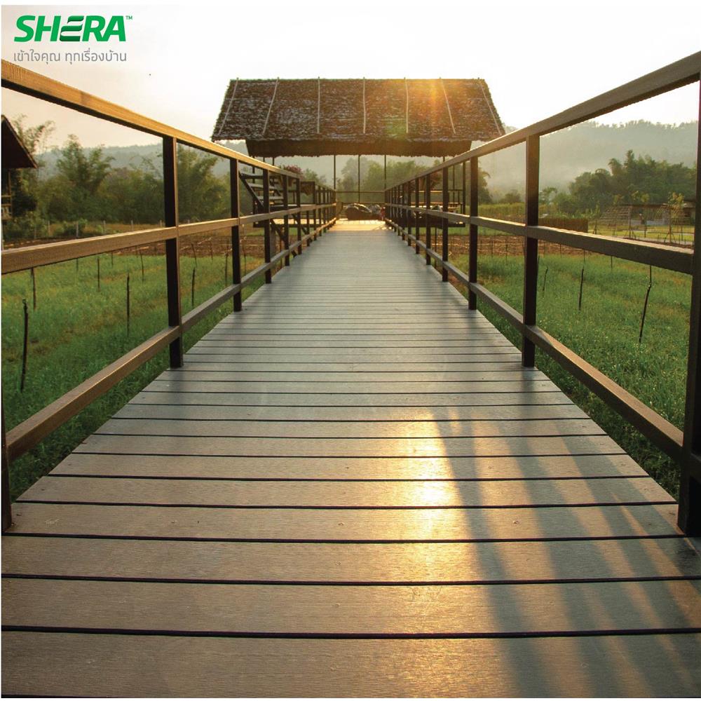 ไม้พื้น SHERA ลายเสี้ยน 15X300X2.5 ซม. สีทรอปิคอลโอ๊ค