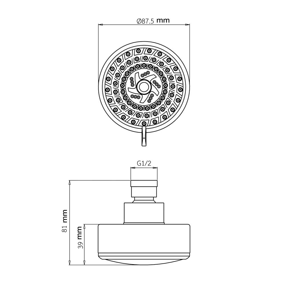 หัวฝักบัวก้านแข็ง WS WS-8243R