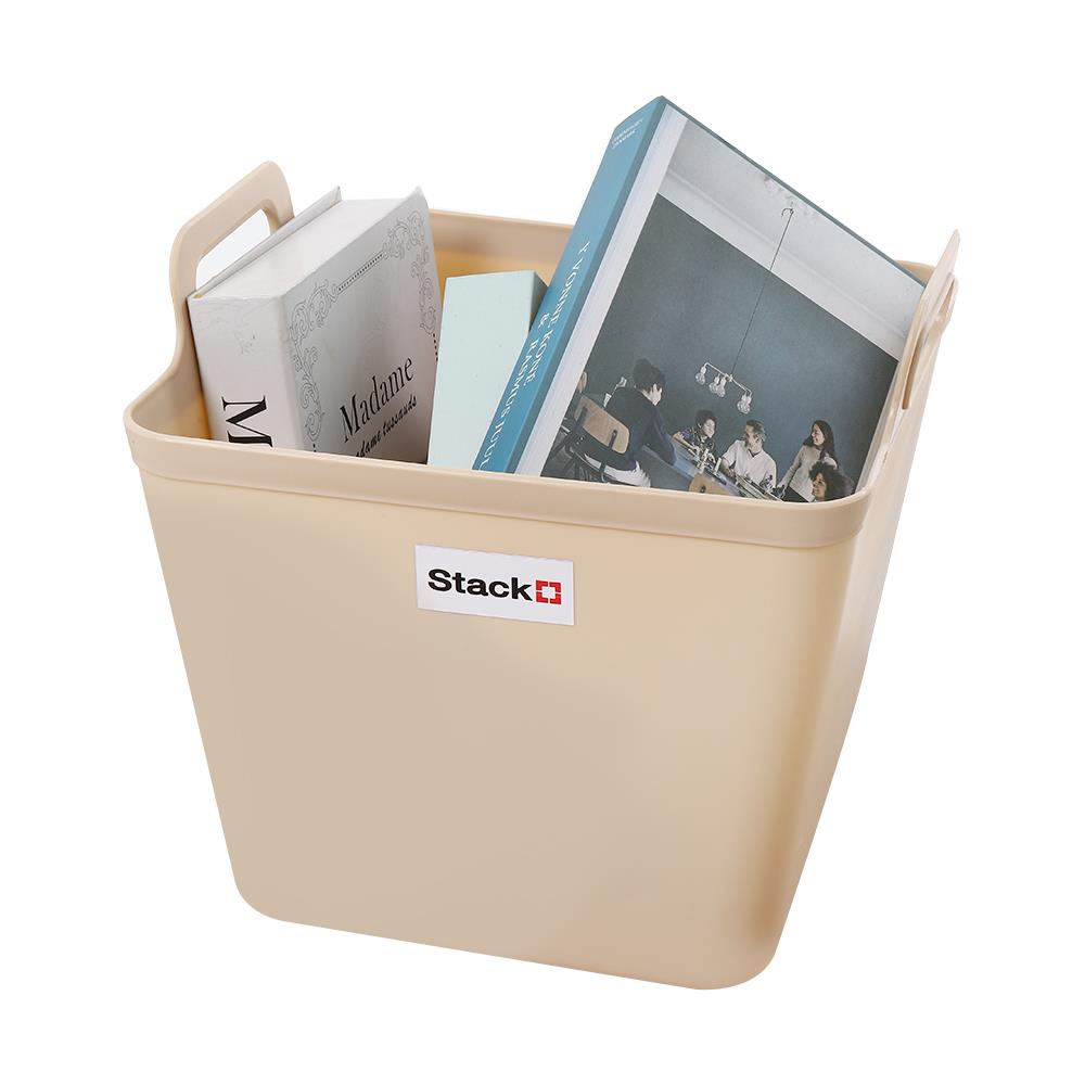 กล่องหูหิ้ว STACKO รุ่นมินนี่ เอียร่า 30x30x30.5 ซม. สีเบจ