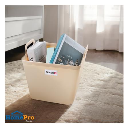 กล่องหูหิ้ว STACKO รุ่นมินนี่ เอียร่า 30x30x30.5 ซม. สีเบจ_4