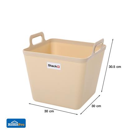 กล่องหูหิ้ว STACKO รุ่นมินนี่ เอียร่า 30x30x30.5 ซม. สีเบจ_5