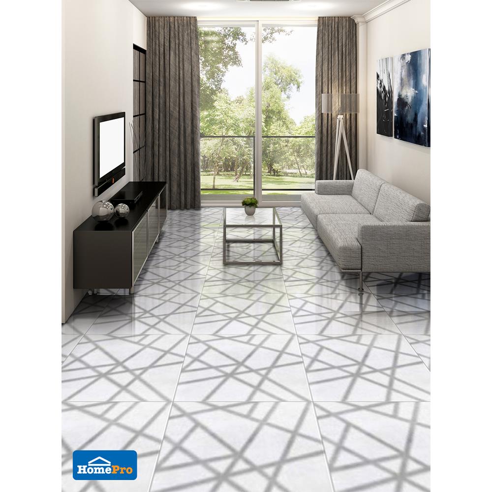 กระเบื้องพื้น 60x60 ซม. CERGRES ครอส ไวท์ A 1.44M2