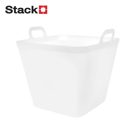 กล่องหูหิ้ว STACKO รุ่นบิ๊กกี้ เอียร่า 42x40x41.5 ซม. สีขาวใส_0
