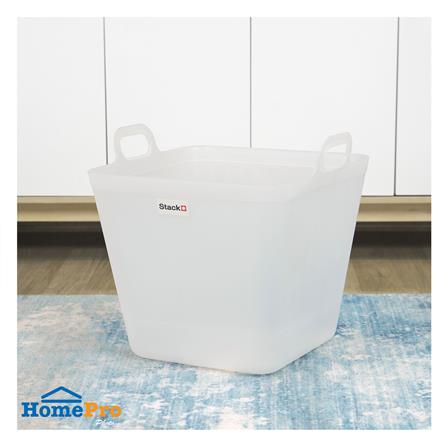 กล่องหูหิ้ว STACKO รุ่นบิ๊กกี้ เอียร่า 42x40x41.5 ซม. สีขาวใส_4