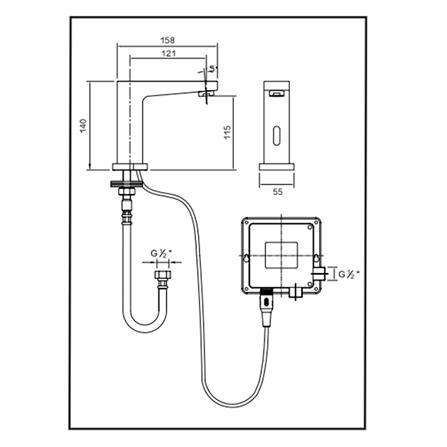 ก๊อกอ่างล้างหน้าเซนเซอร์ DELANY DE-SF4200-DC_1