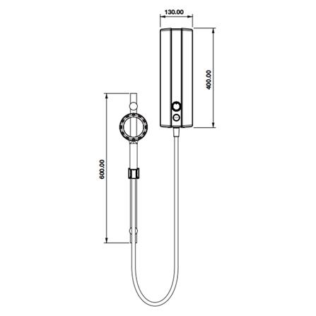ฝักบัวสายอ่อนพร้อมเครื่องทำน้ำอุ่น HAFELE 495.60.073_1