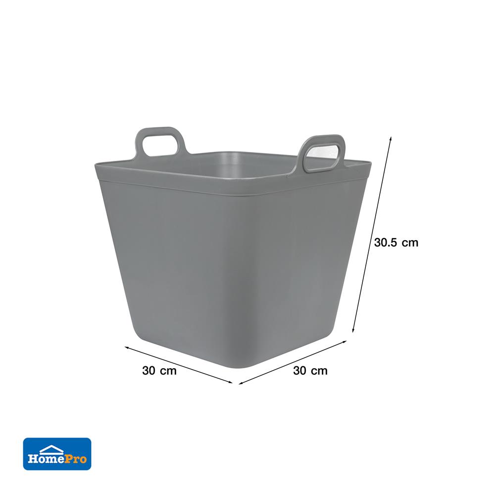 กล่องหูหิ้ว STACKO รุ่นมินนี่ เอียร่า 30x30x30.5 ซม. สีเทา