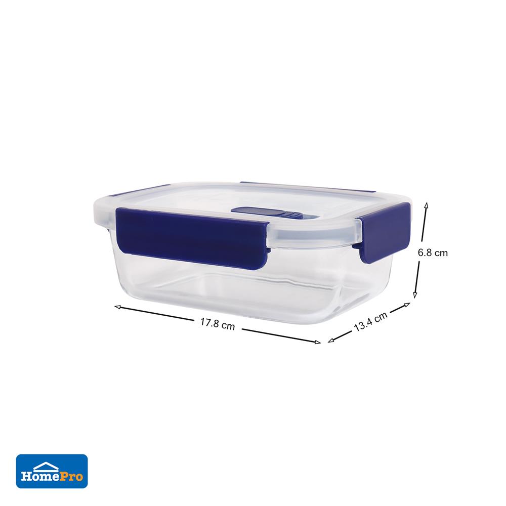กล่องอาหารแก้ว 0.75 ลิตร KECHxDOUBLE LOCK No.1938A