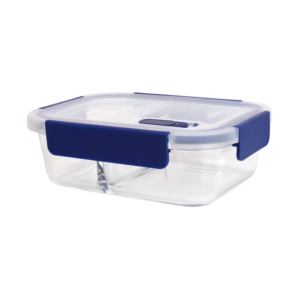 กล่องอาหารแก้ว 2 ช่อง 1 ลิตร KECH X DOUBLE LOCK 1942A