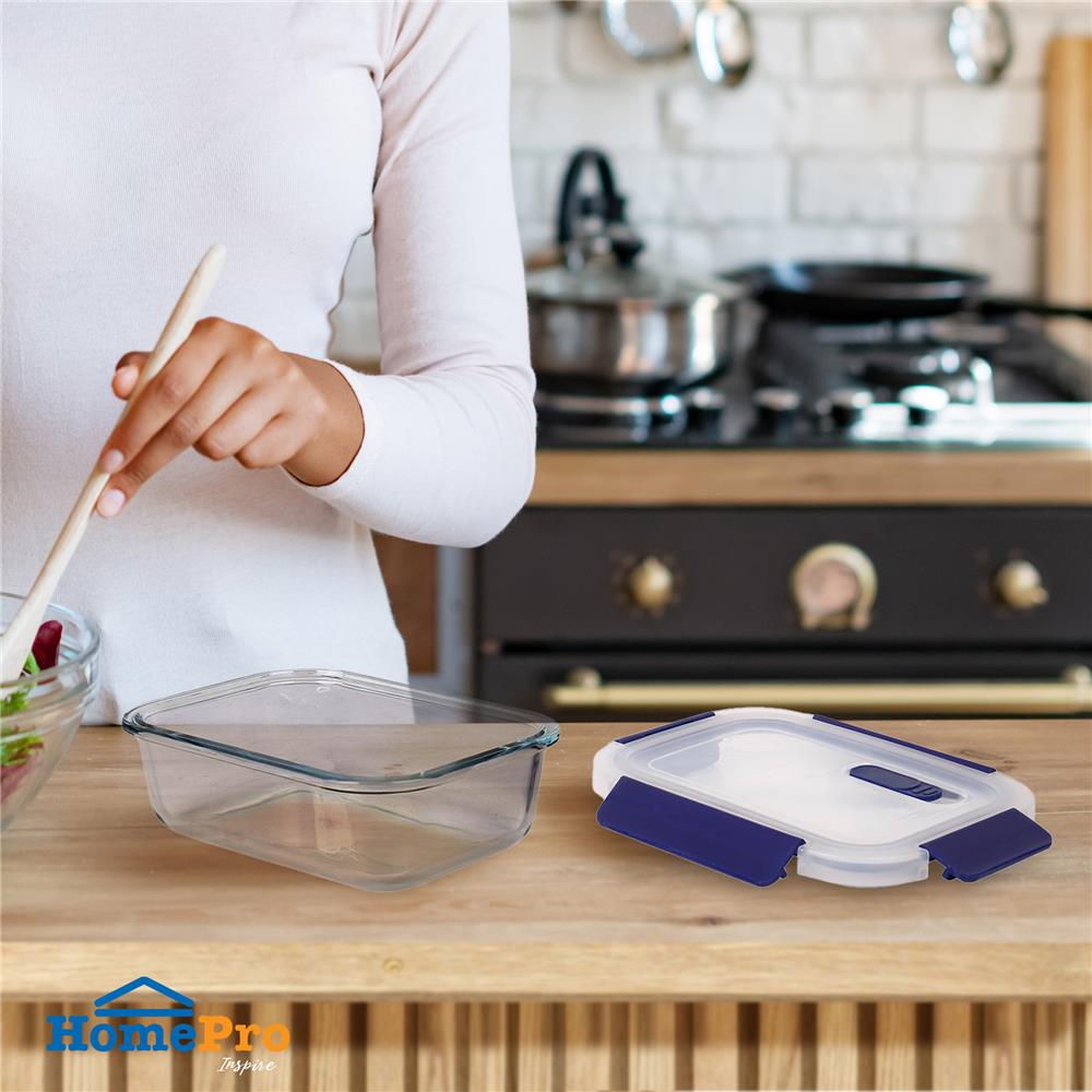 กล่องอาหารแก้ว 1.25 ลิตร KECHxDOUBLE LOCK No.1939A