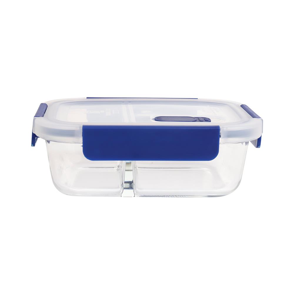 กล่องอาหารแก้ว2ช่อง 0.62 ลิตร KECHxDOUBLE LOCK No.1941A